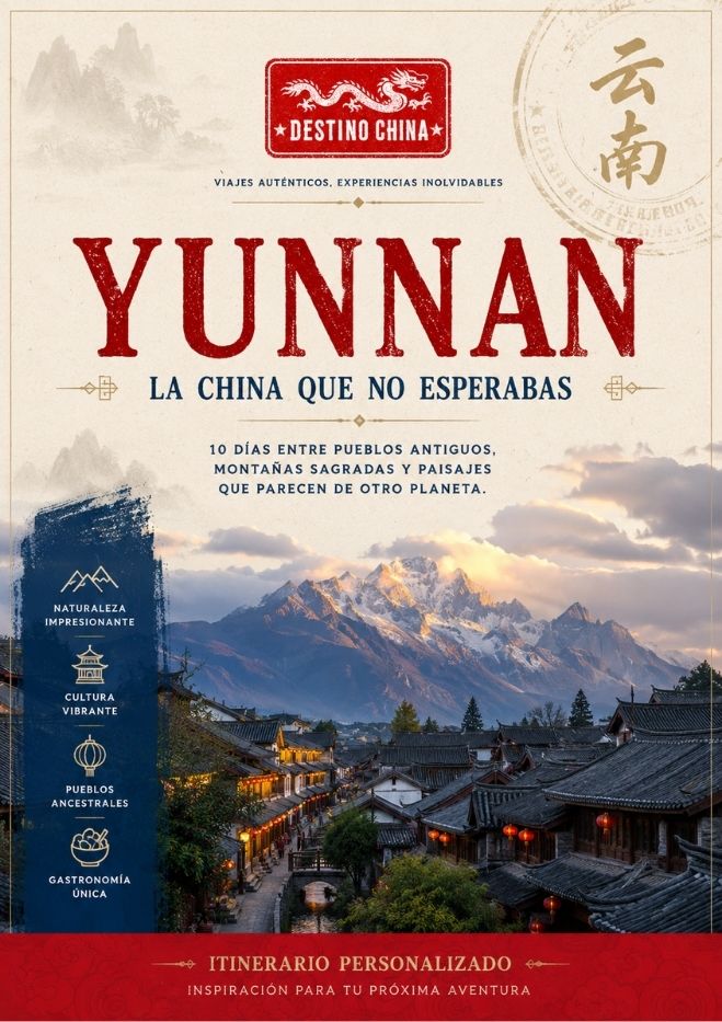Folleto digital de un viaje de 10 días a Yunnan.